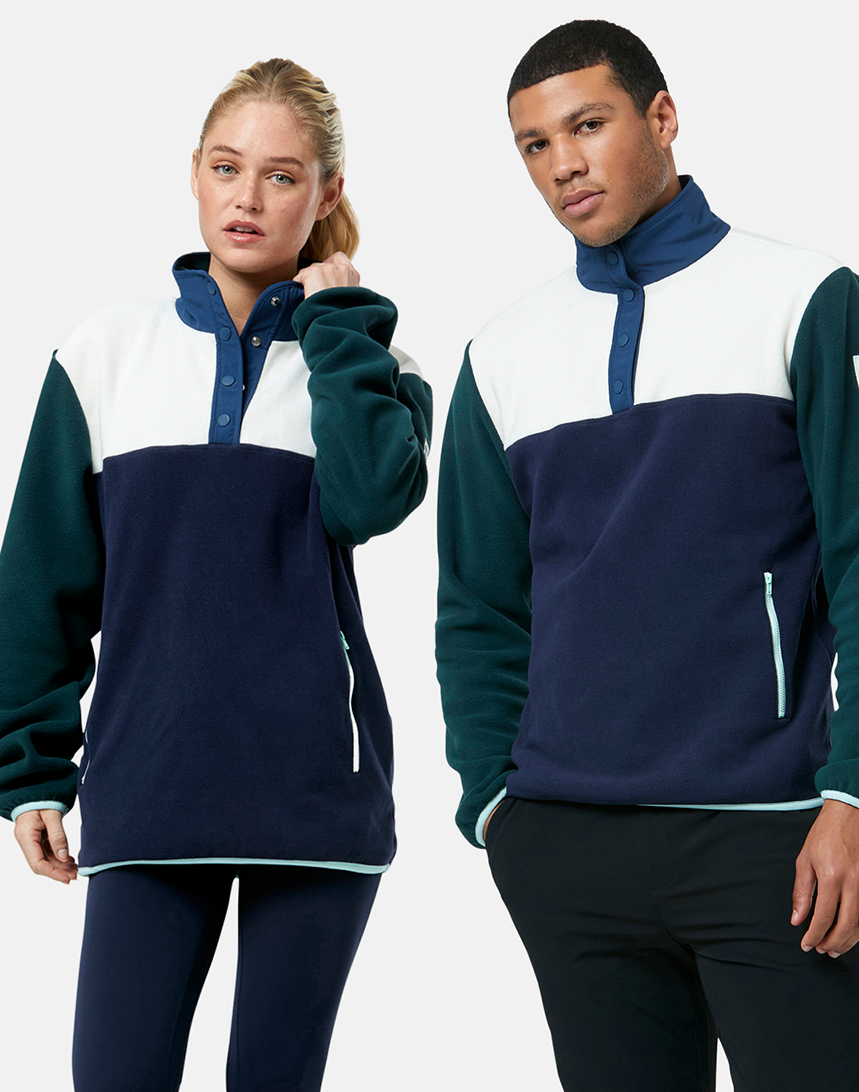 Half Snap Polar Fleece in Twilight Navy