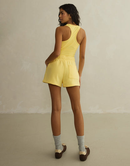 Daily Cotton Shorts in Lemon Sorbet