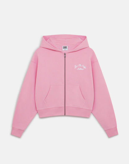 Daily Zip Hoodie in Pink Blossom