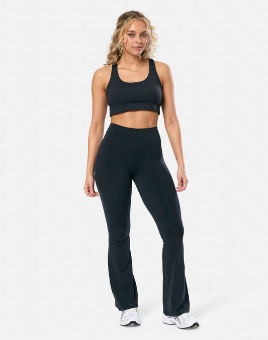 Soft Motion Flare Legging in Black